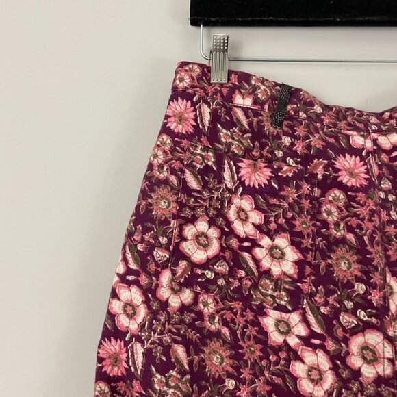 Sundance Kalini Linen Blend Batik Floral Shorts Size Medium Petite - Picture 5 of 6